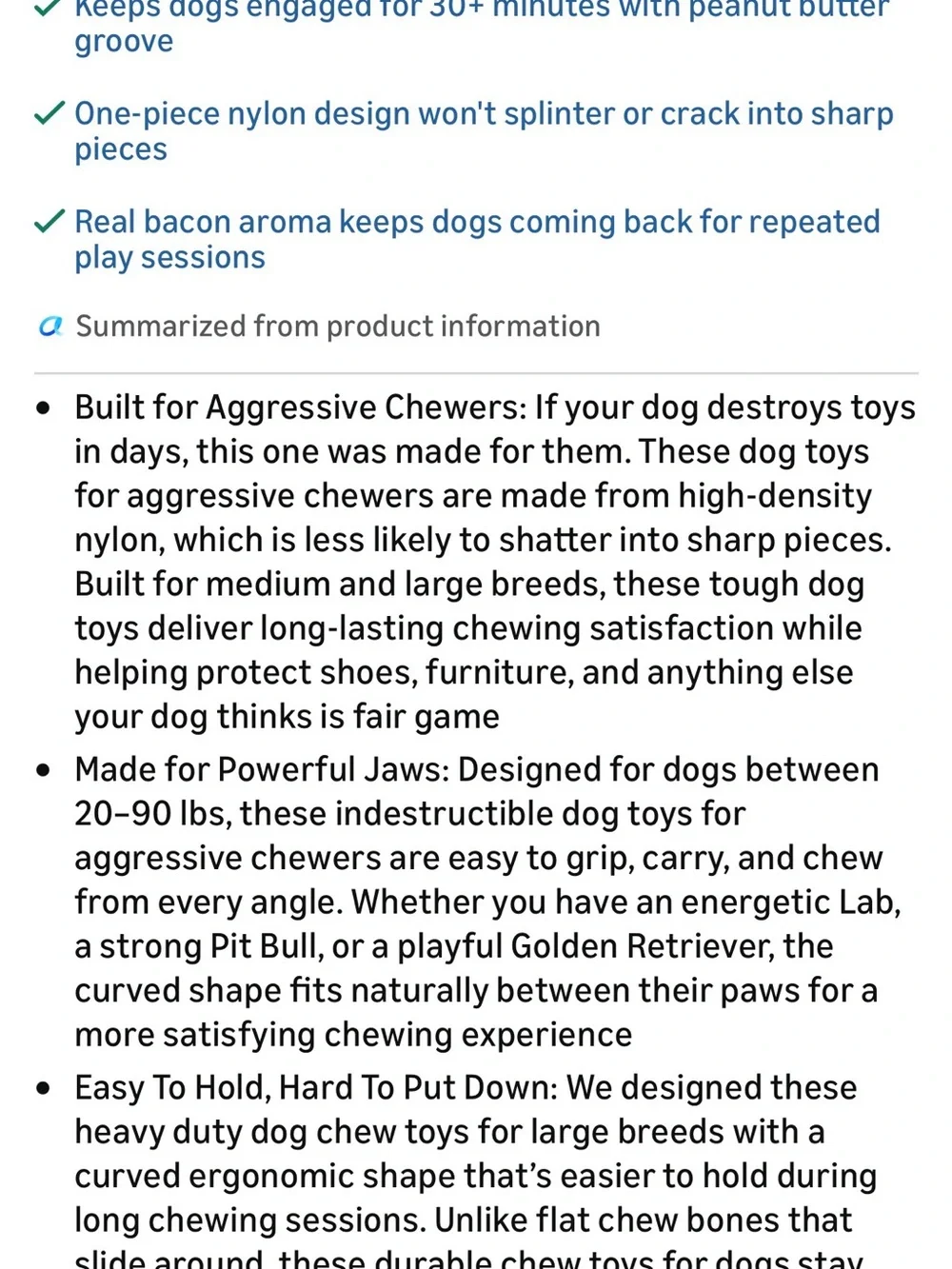 Durable Nylon Dog Chew Toy – Brown